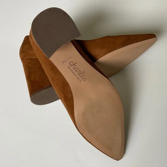 CHARLES by CHARLES DAVID Vasto Pointed Toe Heels Rust/Brown Size 9.5 EUC - Picture 6 of 8